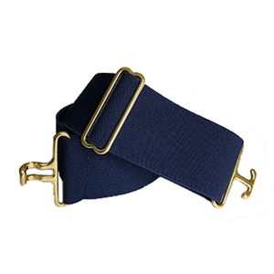 Navy + Brass Elastic Belt