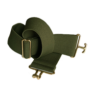 Olive + Brass Elastic Belt