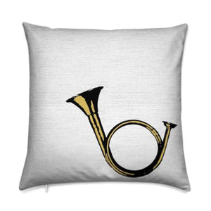 Equestrian Pillow | Hunting Horns