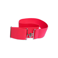 Neon Pink + Silver Elastic Belt