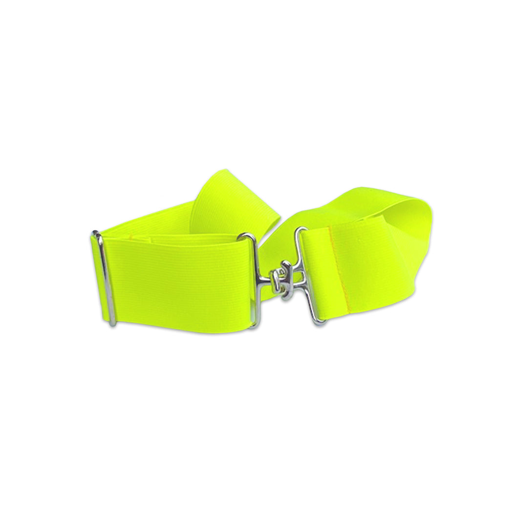 ACE Equestrian's Neon Yellow + Silver Elastic Belt