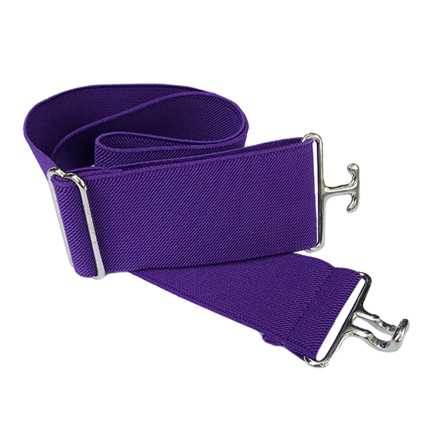 Purple + Silver Elastic Belt