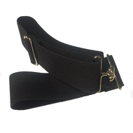 Black + Silver Elastic Belt
