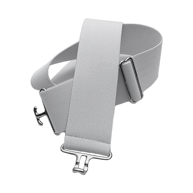 White + Silver Elastic Belt