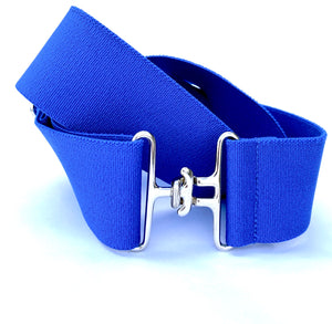 Royal Blue + Silver Elastic Belt